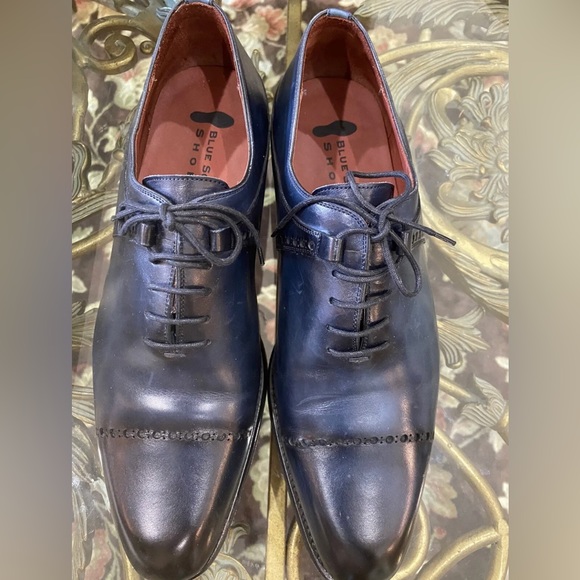 BLUE SOLE SHOES Lutisburg Navy Lace Up Dress Shoes (12) - Picture 3 of 12